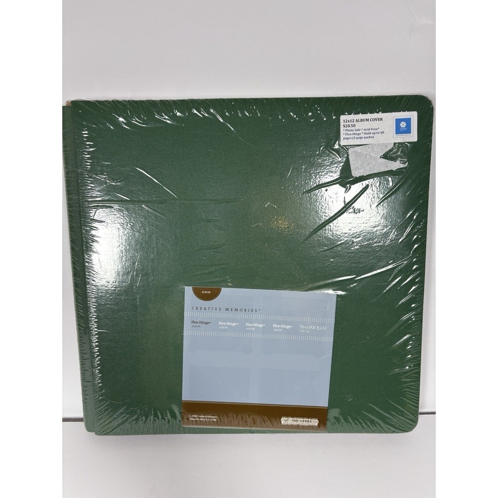 Creative Memories 12x12 Flex Hinge Scrapbook Album Cover Green Sealed No Pages